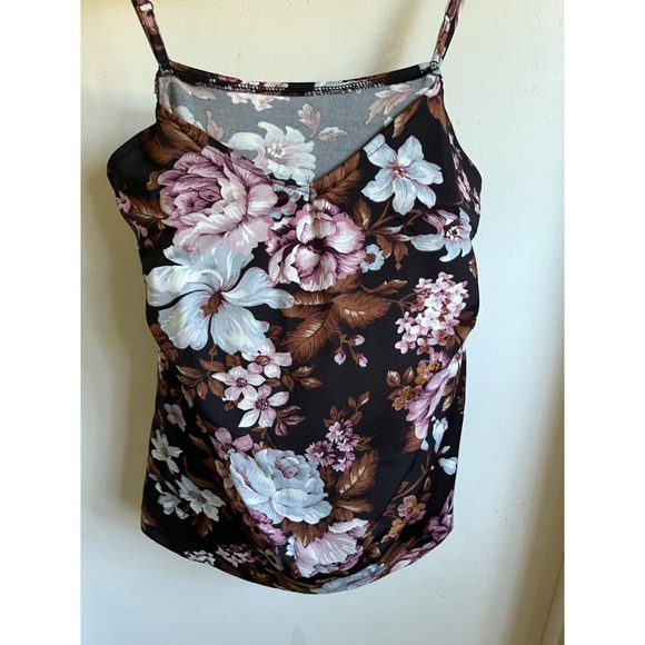 OPT One Pretty Time Tiered Floral Boho Blouse w Camisole - Picture 2 of 6